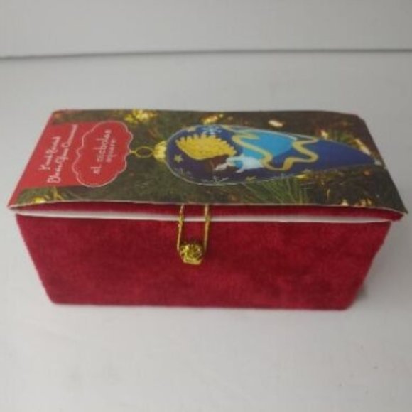 L' Bien St. Nicholas Square Teardrop Ornament Hand Painted & Blown Christmas - Picture 5 of 7